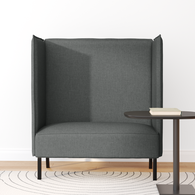 Hochlehnersofa Dunkelgrau 109x56x121 cm Gewebe