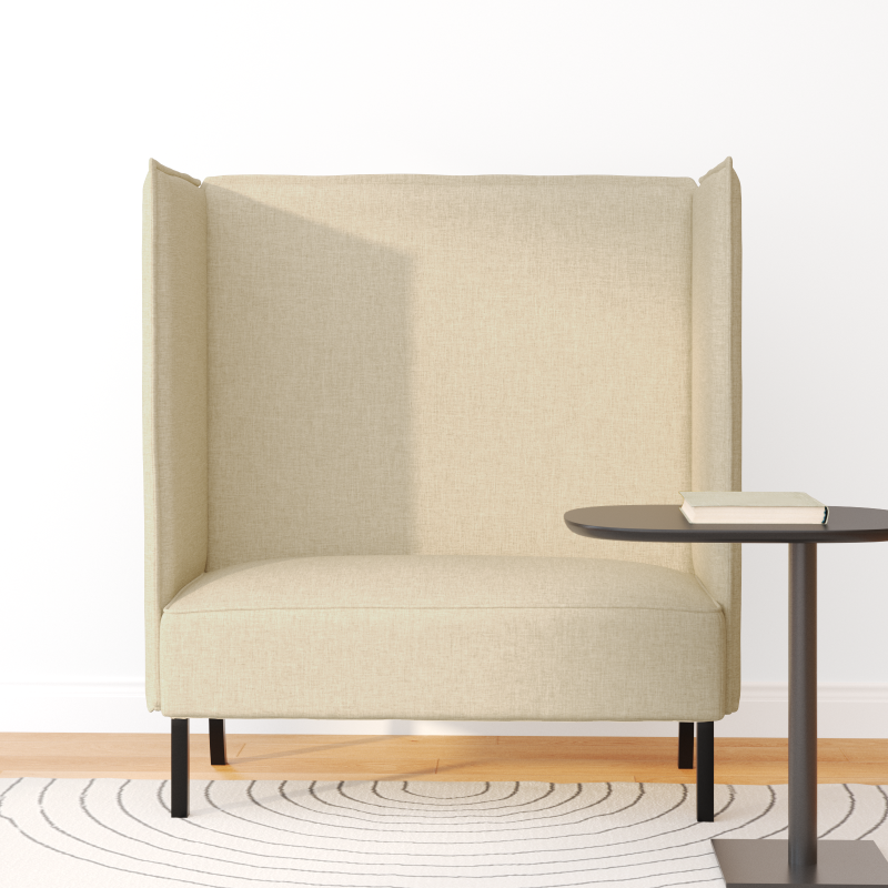 Hochlehner Sofa Creme 109x56x121 cm Stoff