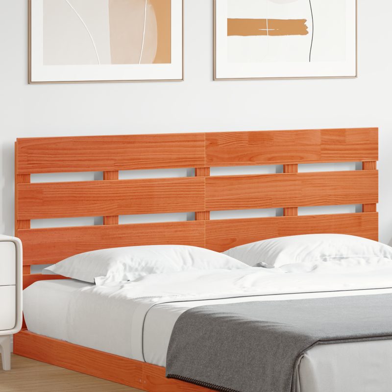 Kopfteil Wax Braun 140 cm Massivholz Kiefer