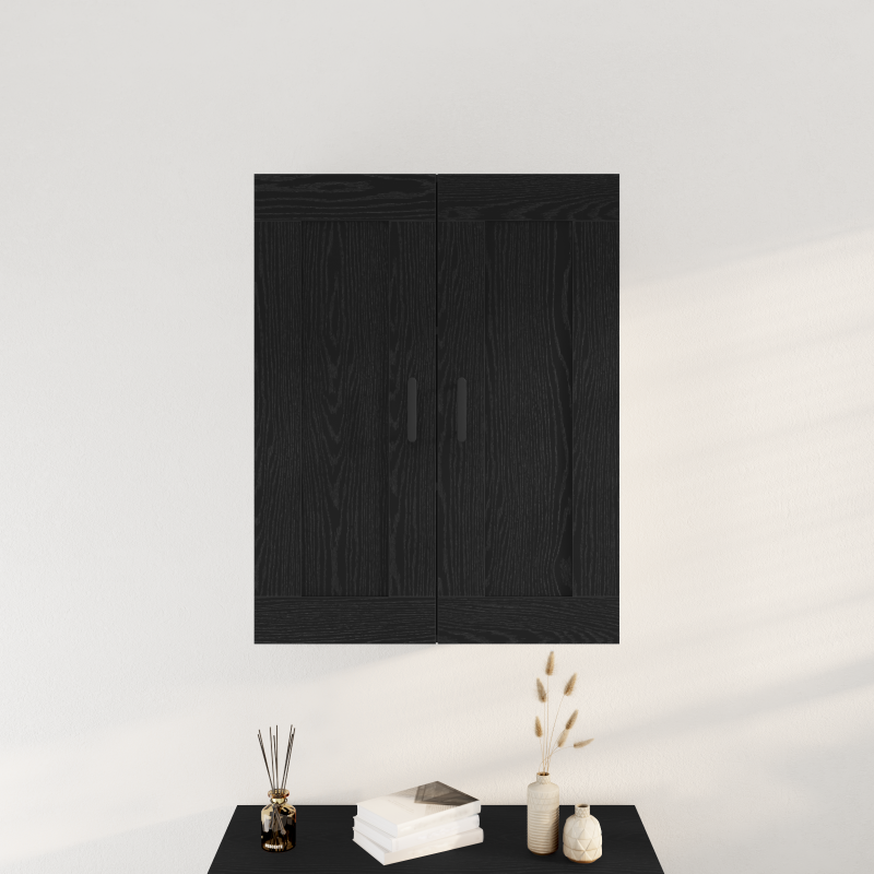 Highboard Schwarze Eiche 69,5x34x90 cm Nachbildungsstoff