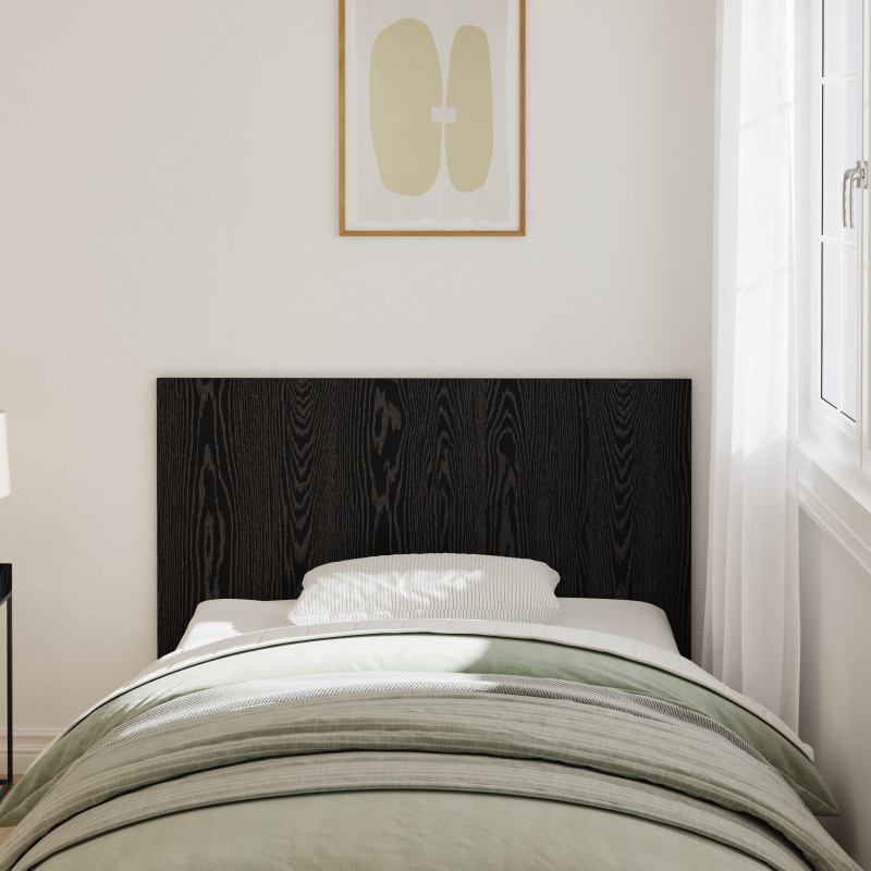 Bett Kopfteil Schwarz Eiche 120x1,5x80 cm Ingenieurholz