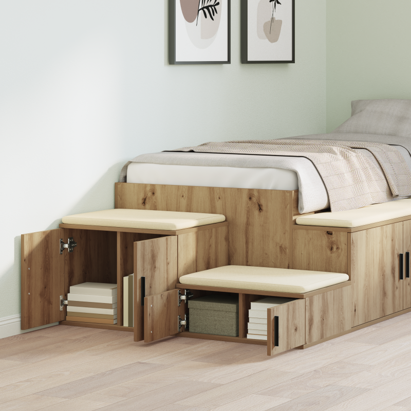 Aufbewahrungsschrank Artisan Eiche 118x41x40 cm Holzwerkstoff