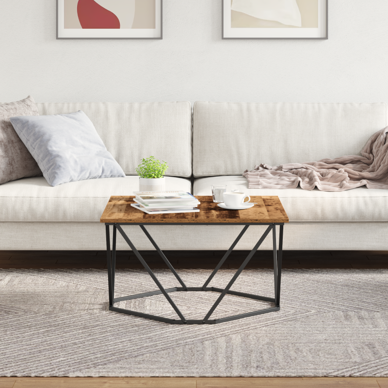 Couchtisch Altholz 80x80x45 cm Engineered Wood