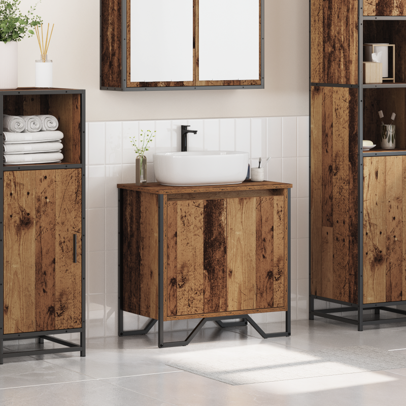 Badezimmerschrank Altes Holz 60x35x50 cm