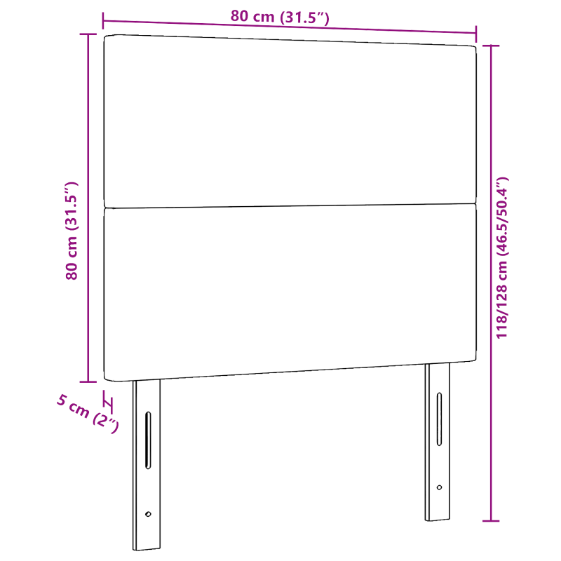 Kopfteil Einfaches Design Hellgrün Grau 80 cm Samtstoff