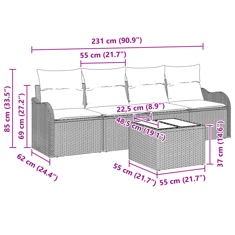 Boxspringbett mit Matratze & LED Blau 80x200 cm Stoff