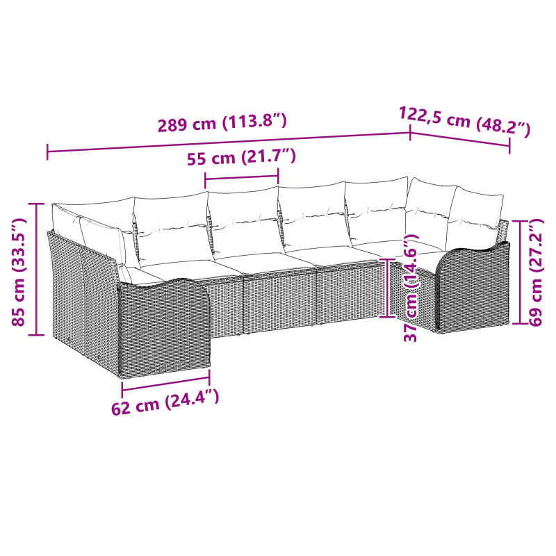 Boxspringbett mit Matratze und Bank Hellgrau 200x200 cm Stoff
