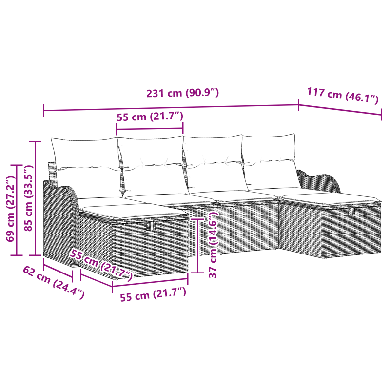 Boxspringbett mit Matratze & LED Blau 80x200 cm Stoff