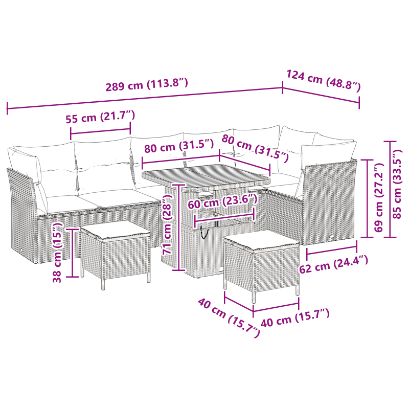 Boxspringbett mit Matratze & LED Rosa 100x200 cm Samt
