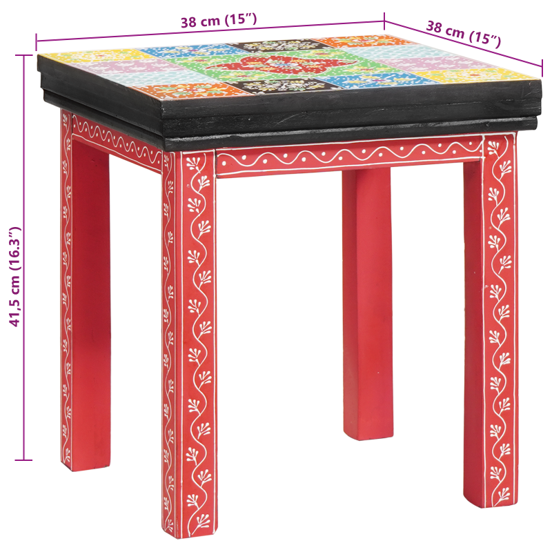 Nesting Tische 3 Stk. Massives Mangoholz