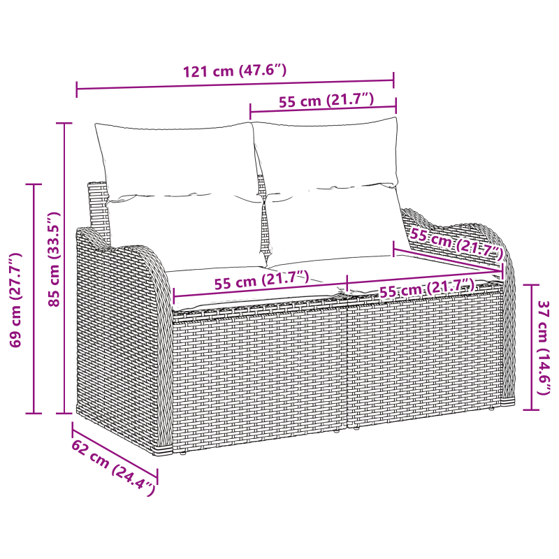 Bücherregalbett Geräucherte Eiche 120x200 cm Holzwerkstoff