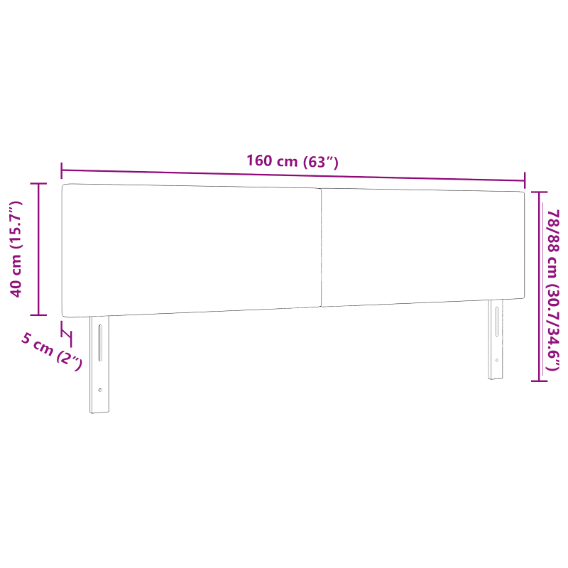 Kopfteil Einfache Gestaltung Lichtgrün Grau 160 cm Cord-Stoff
