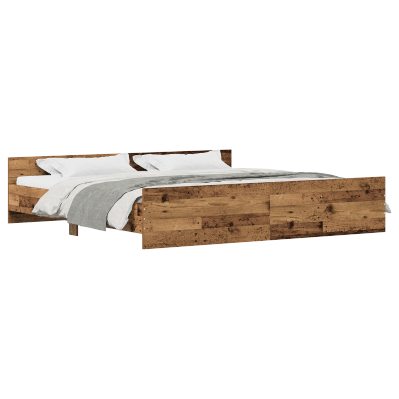 Bettgestell Alteiche 200x200 cm Spanplatte