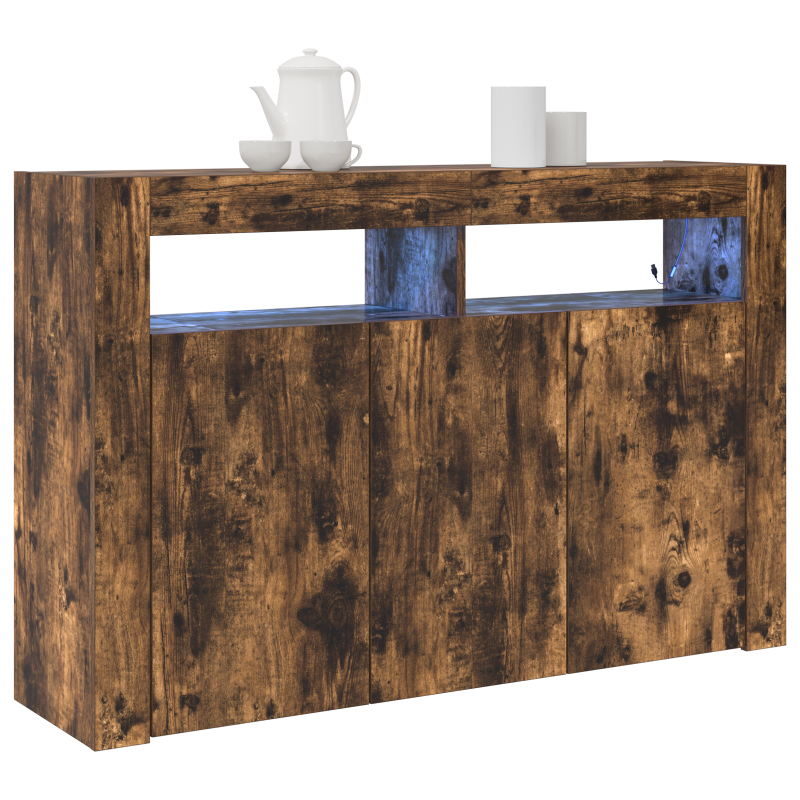 Sideboard Rauchige Eiche Engineered Wood 116 x 30 x 75 cm