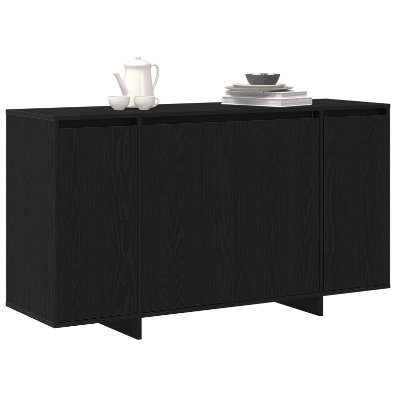 Schwarzes Eichen-Sideboard Schwarze Eiche Holz 120 x 41 x 75 cm