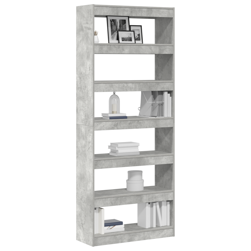 Beton Grau Bücherregal Beton grau Holzwerkstoff 80 x 30 x 198 cm