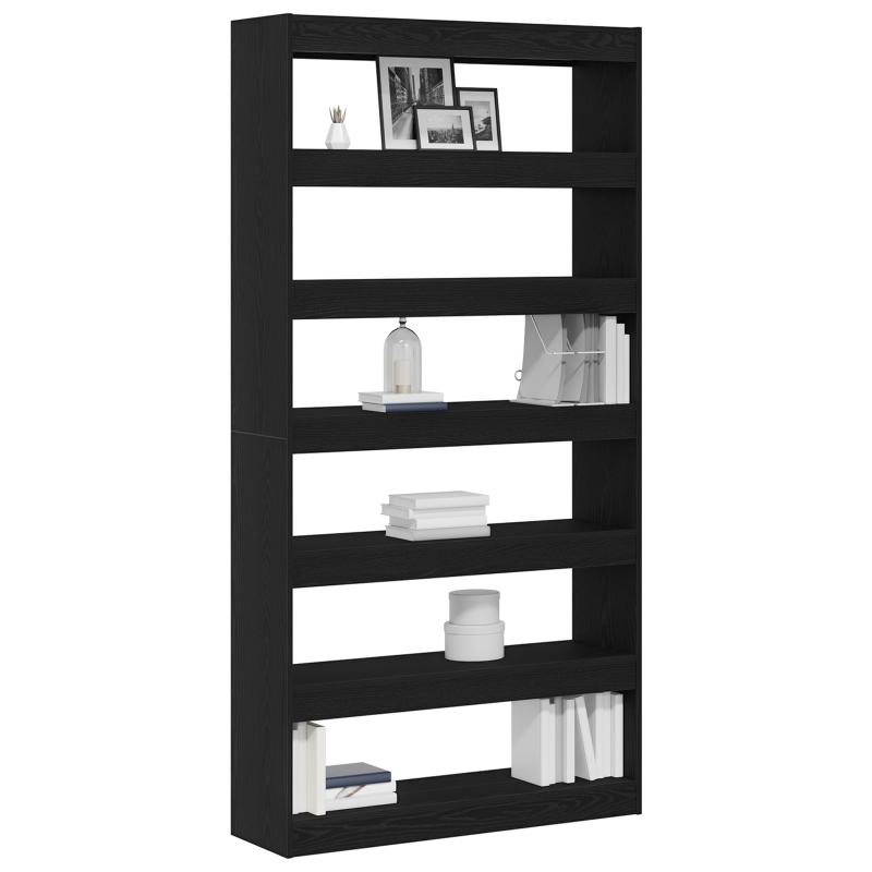 Bücherregal Schwarze Eiche Material 100 x 30 x 198 cm Regale