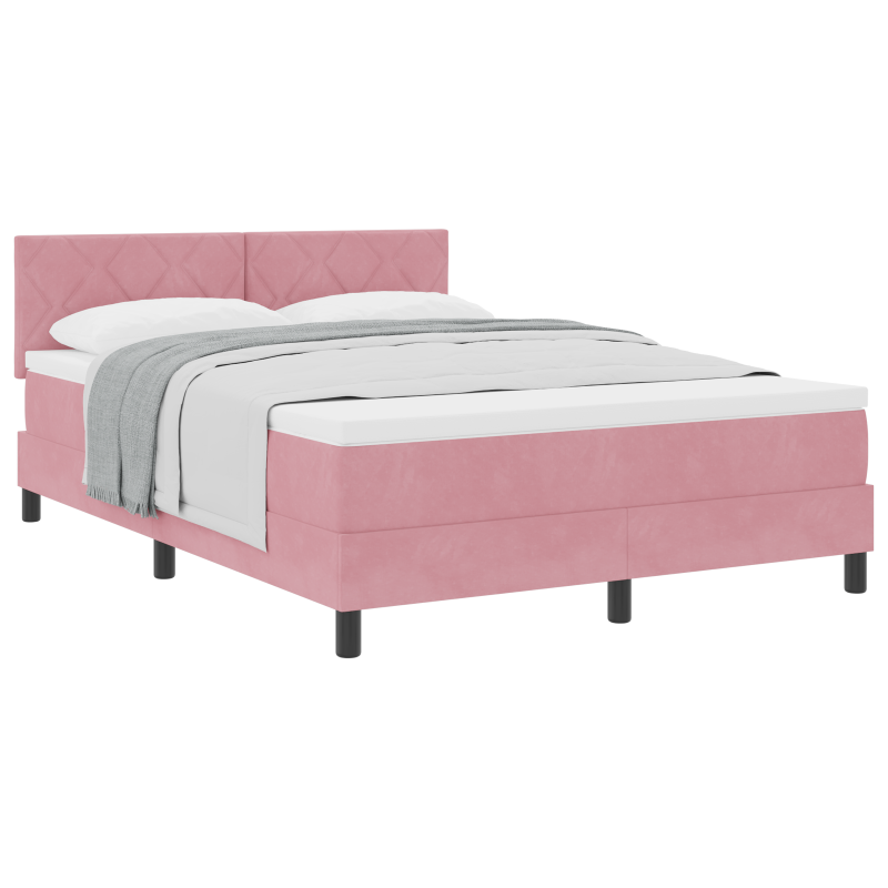 Boxspringbett mit Matratze Dunkelgrau 100x200 cm Velvet