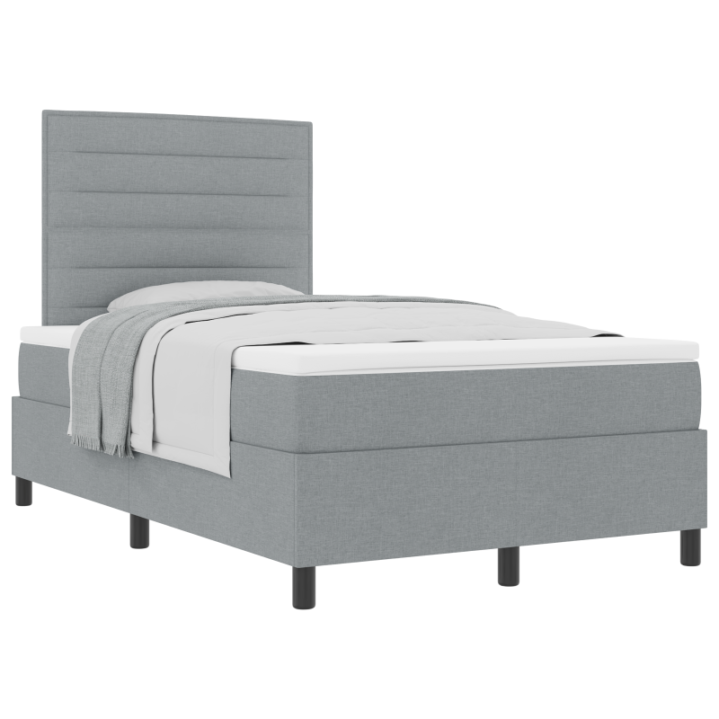 Boxspringbett mit Matratze Dunkelblau 140x190 cm Samt
