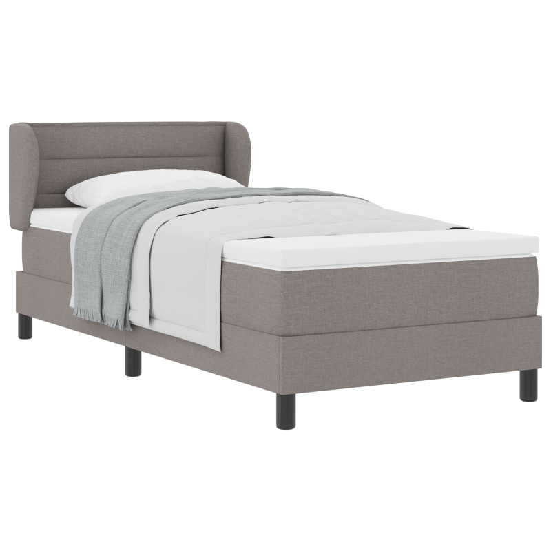 Boxspringbett mit Matratze Taupe 80x200 cm Stoff
