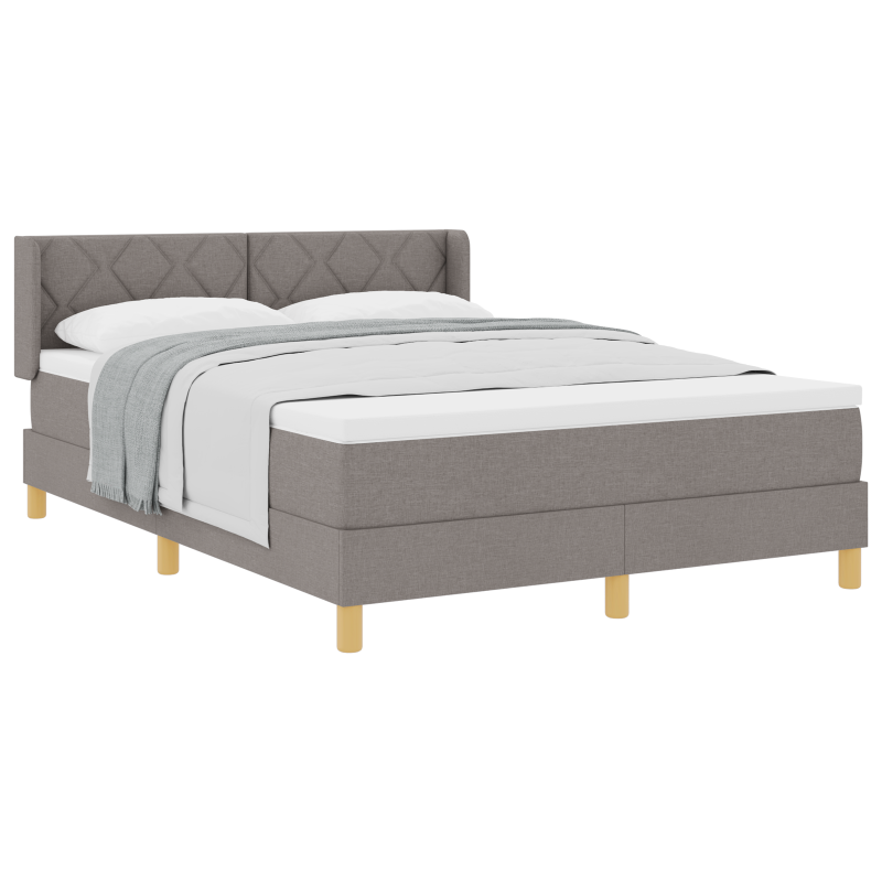 Boxspringbett mit Matratze Taupe 140x190 cm Stoff
