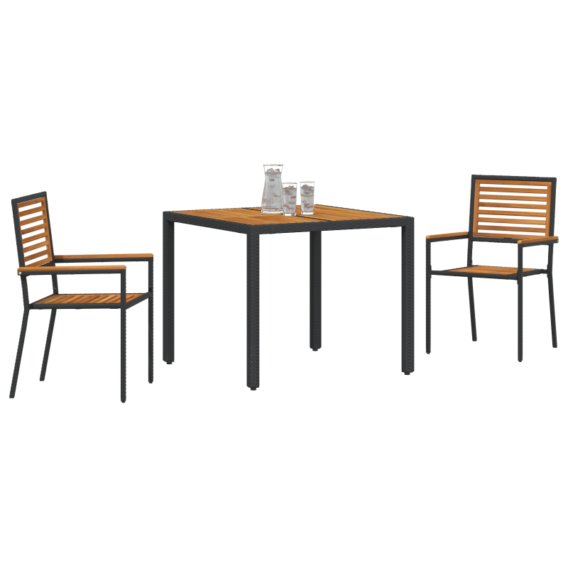 5-teiliges Garten Sofa Set mit Kissen Braunes Poly Rattan