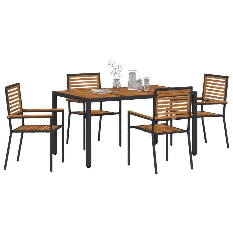 8-teiliges Garten-Sofa-Set mit Kissen in Beige, Poly Rattan