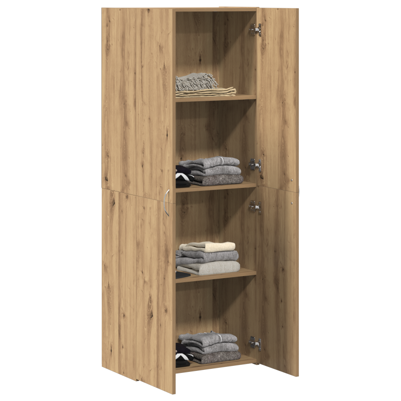 Büroschrank Set aus 2 Artisan Eiche Holzwerkstoff
