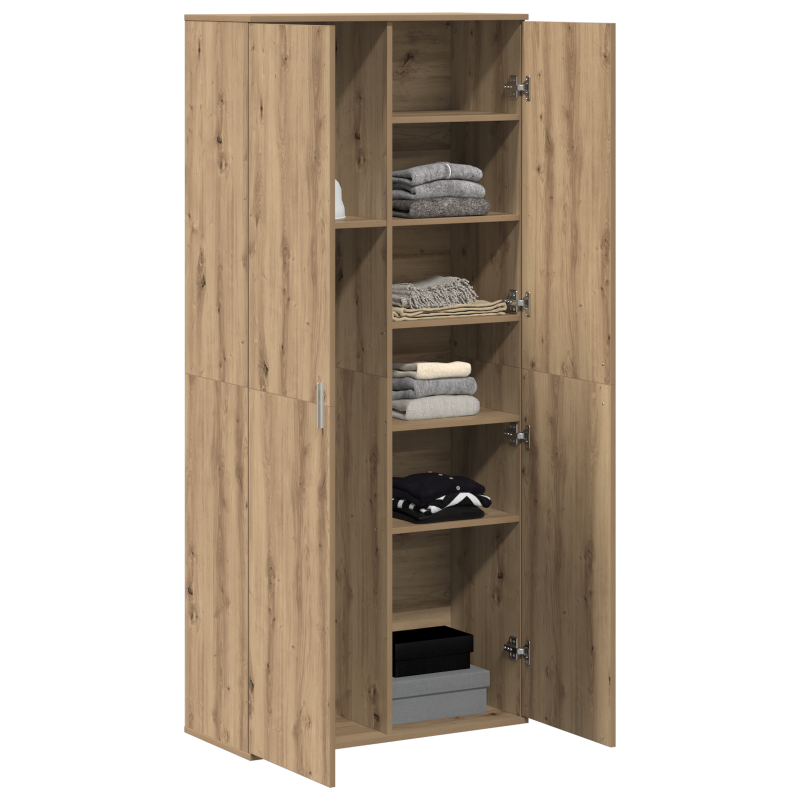 Highboard Artisan Oak 80x35x180 cm Sperrholz