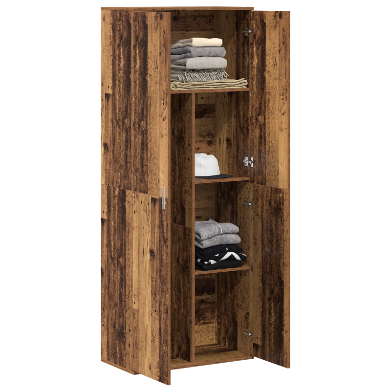 Highboard Alte Holz 70x35x180 cm Konstruktionsholz
