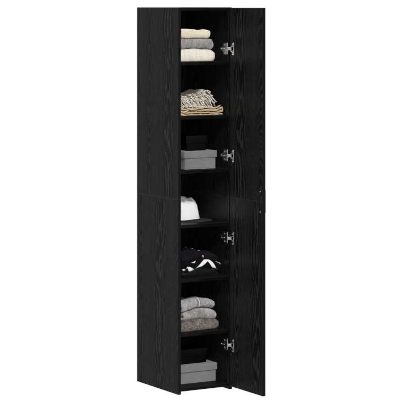 Highboard Schwarz Eiche 30x42.5x185 cm Spanplatte