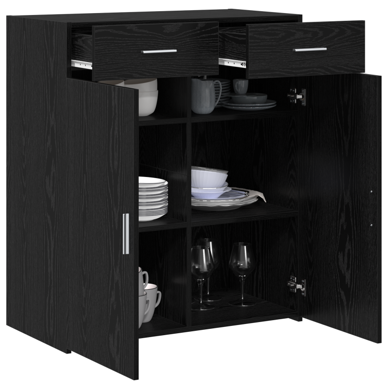 Aufbewahrungsschrank Schwarze Eiche 80x42,5x93,5 cm Holzwerkstoff