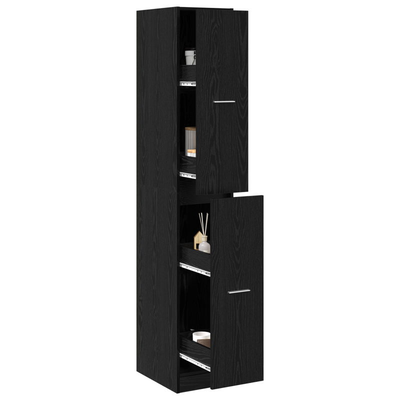 Apotheker-Schrank Schwarze Eiche 30x41x174,5 cm Spanplatte