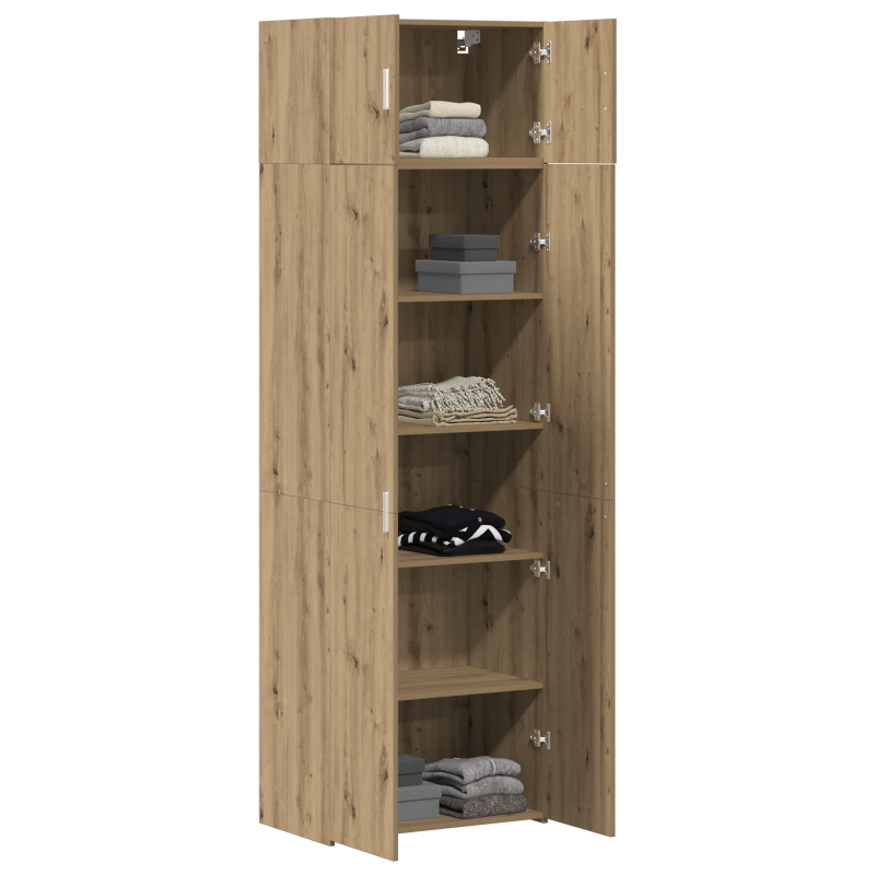 Stauraum Schrank Artisan Eiche 70x42,5x225 cm Holzwerkstoff