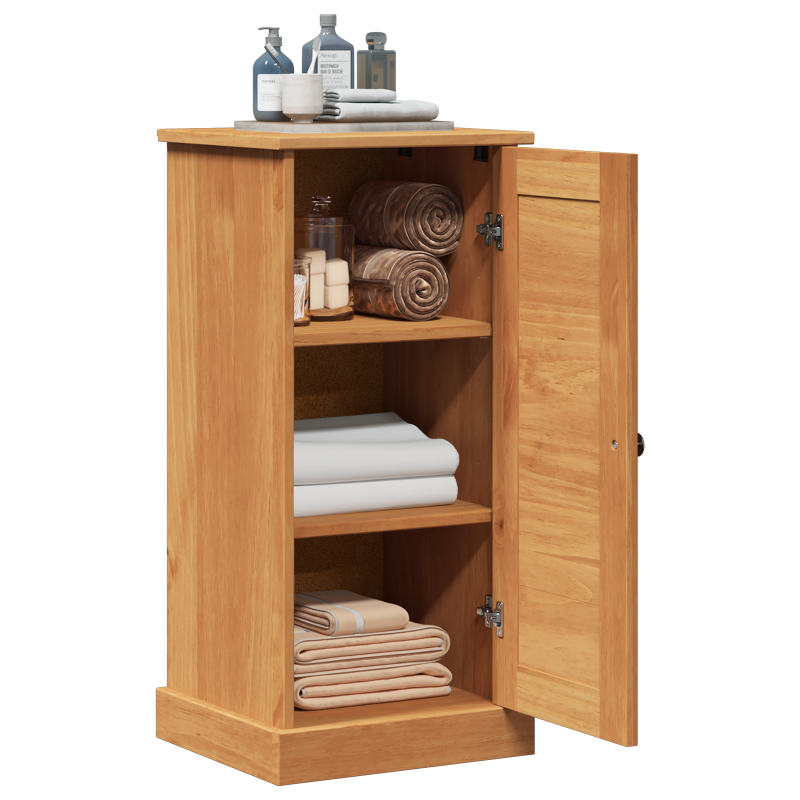 Badezimmer Schrank VIGO 37x34x80 cm Massivholz Kiefer