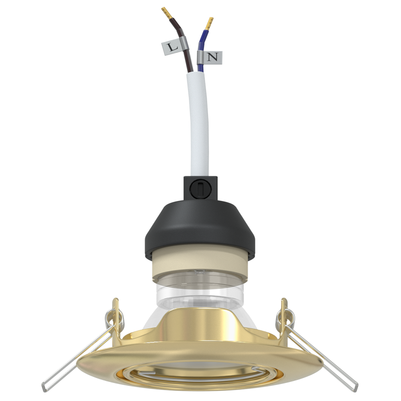 Einbau-Spotlights 12 Stück Rund GU10 Gold Ø90 mm Stahl
