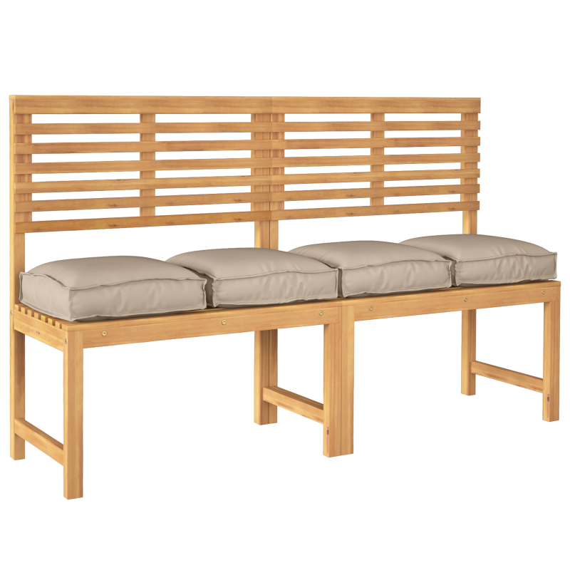 Palettkissen für Sitz 4 Stück Taupe 40x40x8 cm Oxford-Gewebe