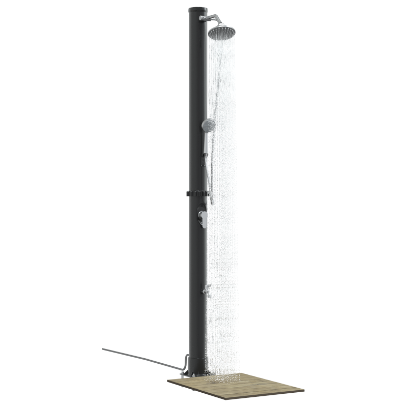 Außendusche mit Handbrause 217 cm 20 L