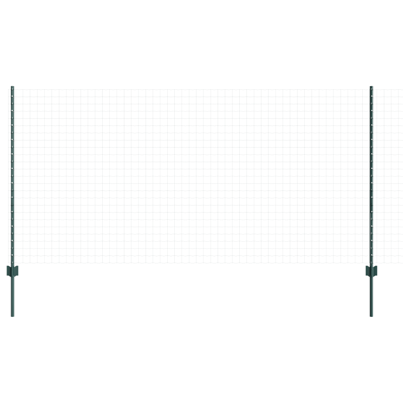 Zaunpfosten 11 Stk U-Kanal Grün 120 cm Stahl