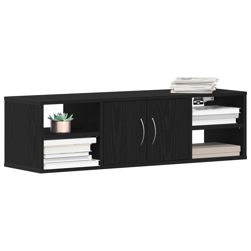 Wandregal Schwarze Eiche 140x41x75 cm Holzwerkstoff