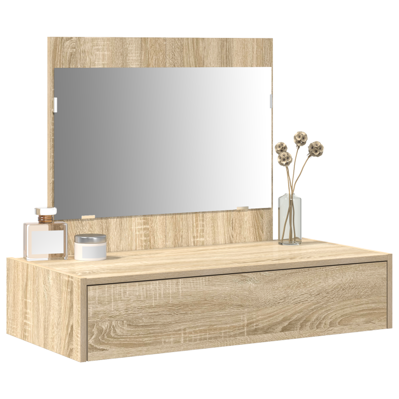 Wand-Schminktisch Sonoma Eiche 83x40x70 cm