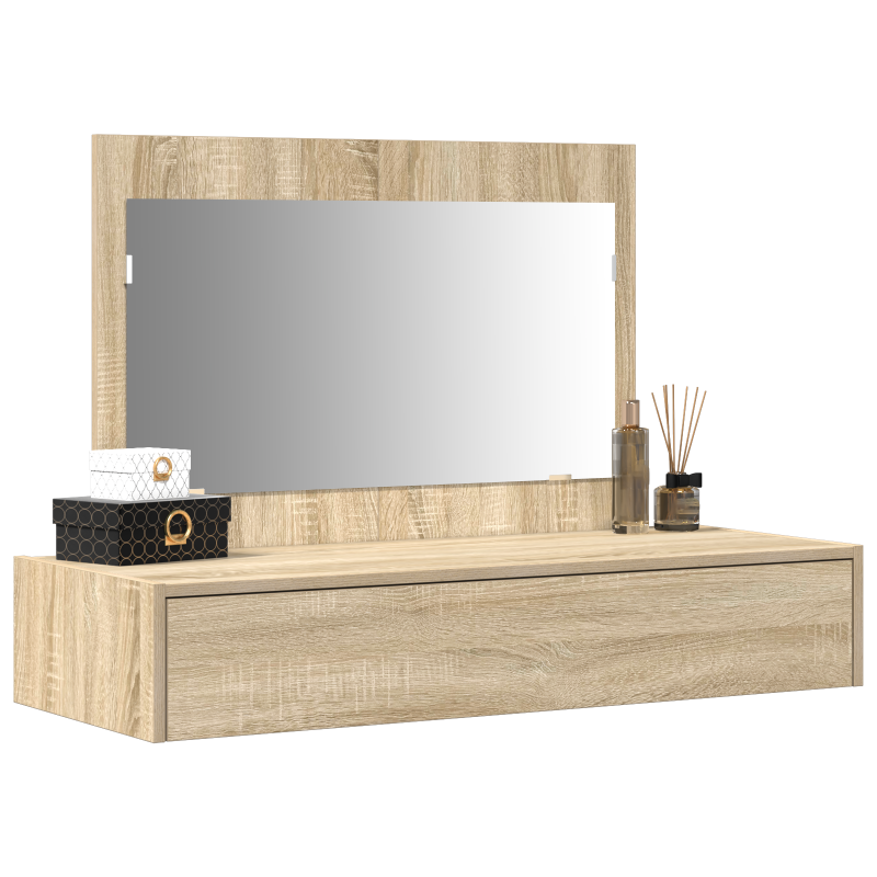 Wandhängender Schminktisch Sonoma Eiche 100x40x70 cm