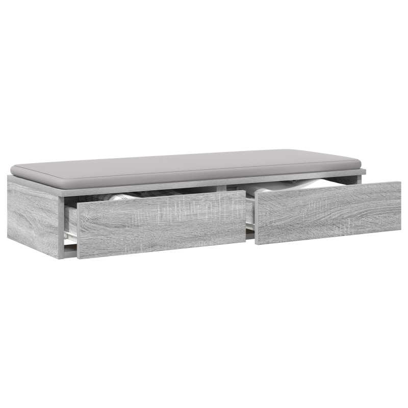 Bett mit Schubladen Grau Sonoma 90x36,5x16,5 cm Holzwerkstoff