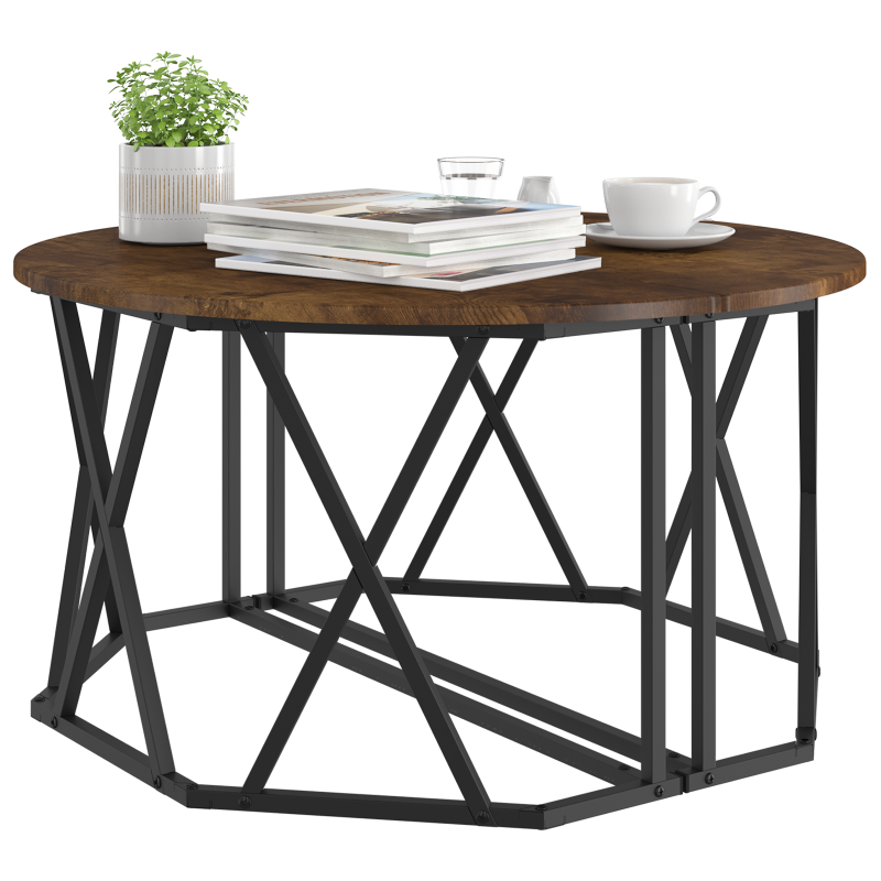Couchtisch Raucheiche 80x80x42 cm Ingenieurholz