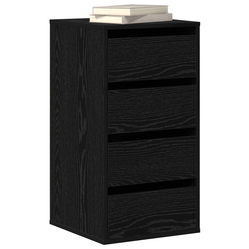 Eck-Kommode Schwarz Eiche 40x41x76 cm Holzwerkstoff