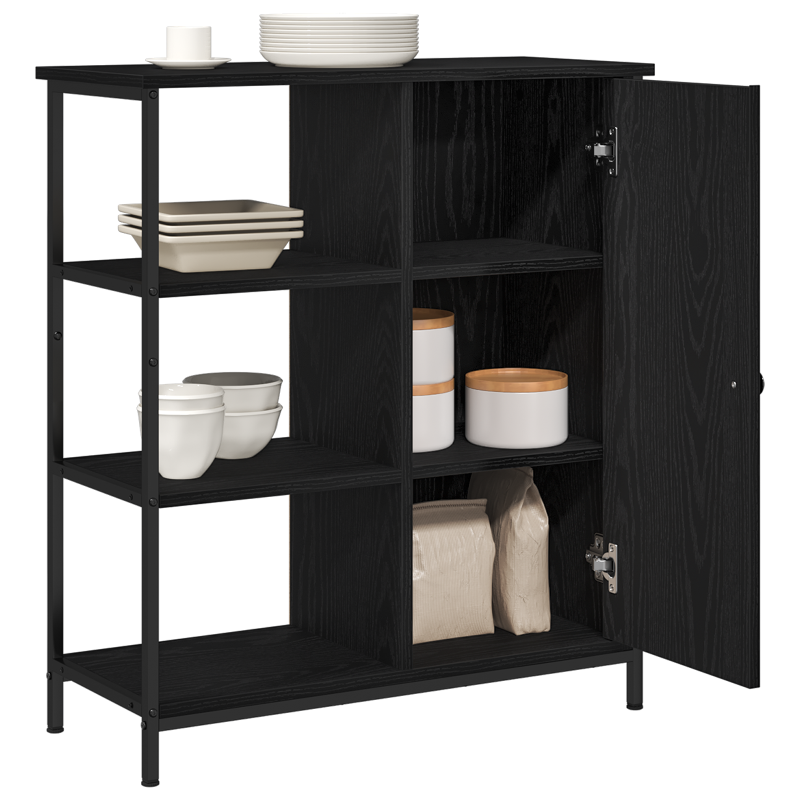 Sideboard Schwarze Eiche 70x30x80 cm Holzwerkstoff