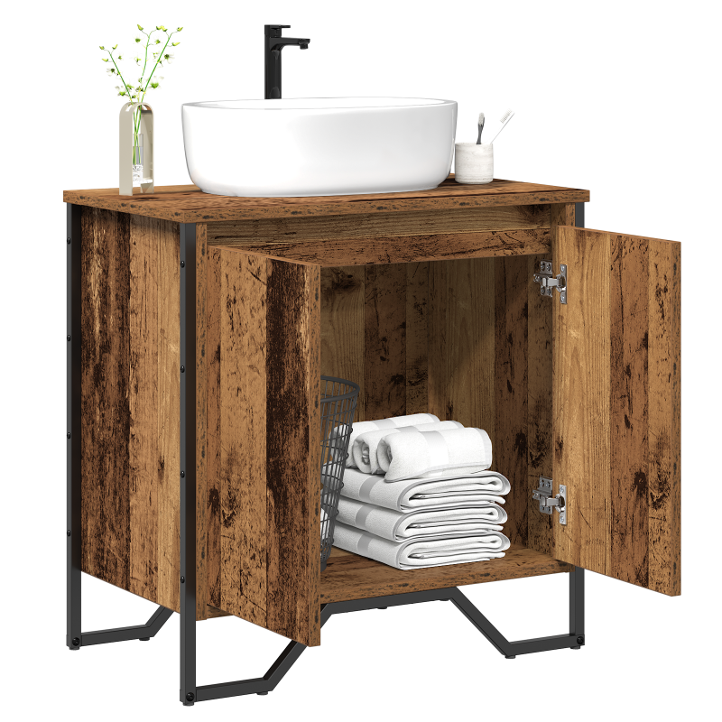 Badezimmerschrank Altes Holz 60x35x50 cm