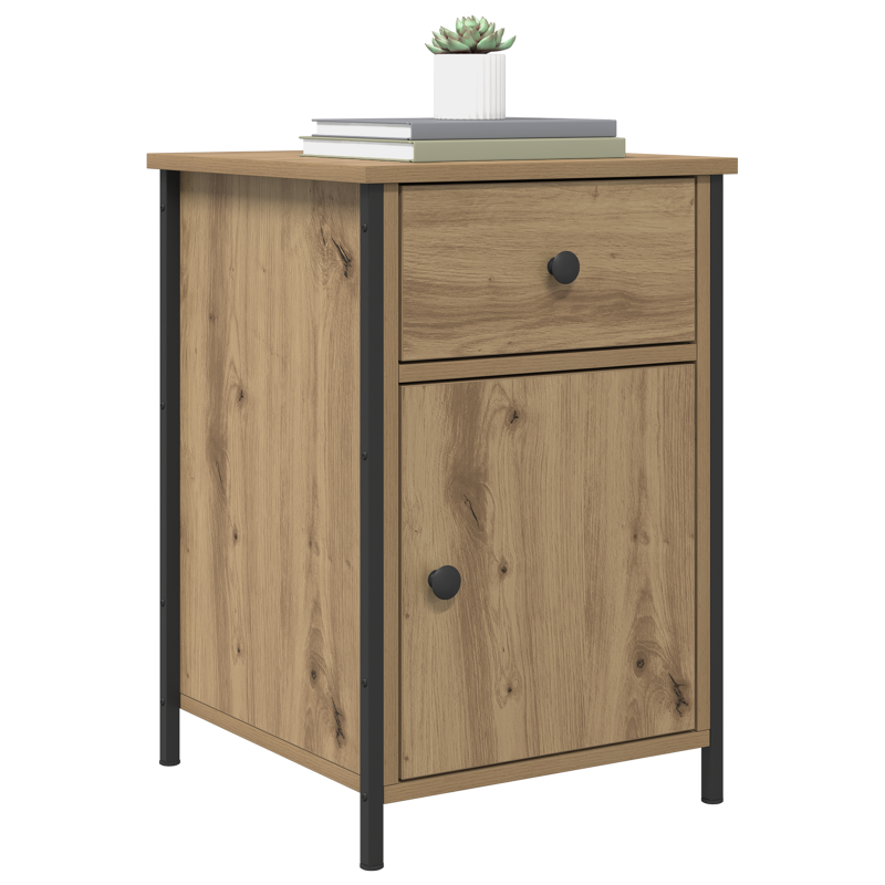 Nachttisch Eichenholz 40x42x60 cm Holzwerkstoff