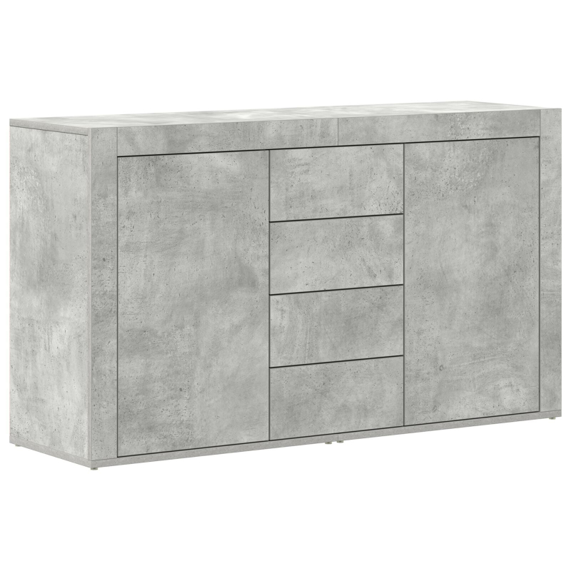 Sideboard Grau-Beton Holzwerkstoff 120 x 36 x 69 cm Stauraum