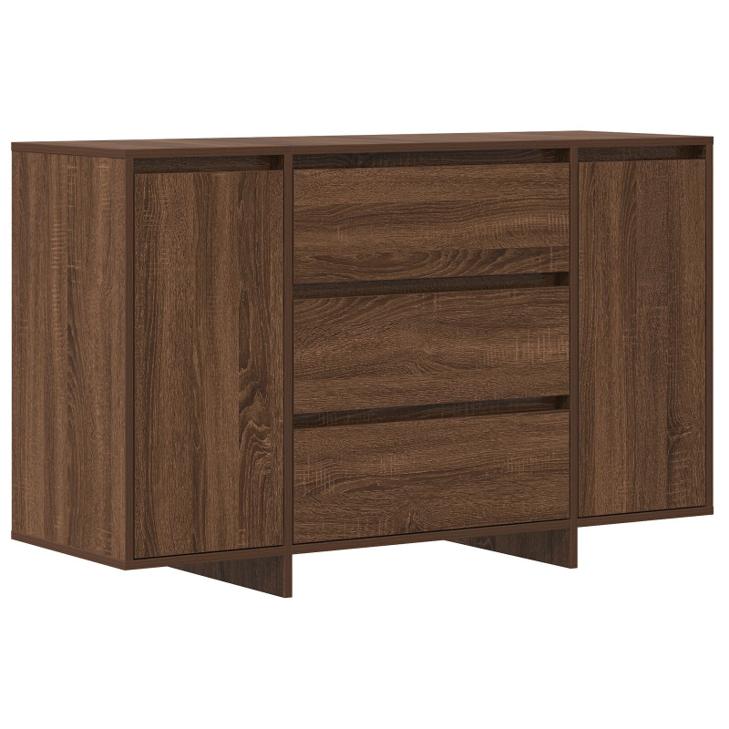 Sideboard Braun Eiche 120x41x75 cm Engineering Holz